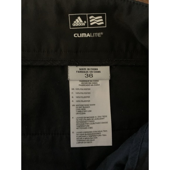 Adidas Golf Shorts Mens 37 Black ClimaLite 10" Performance Flat‎ Front - Picture 4 of 8
